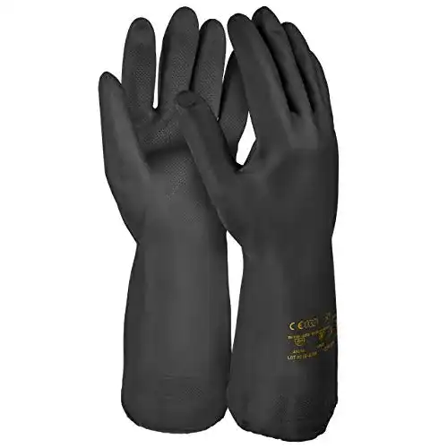 Gummihandschuhe Solidstar HandschuhMan – Schwarze Neopren, 1 Paar
