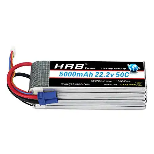 HRB LiPo Akku Pack 5000mAh 22.2V 50C 6S mit EC5 Stecker