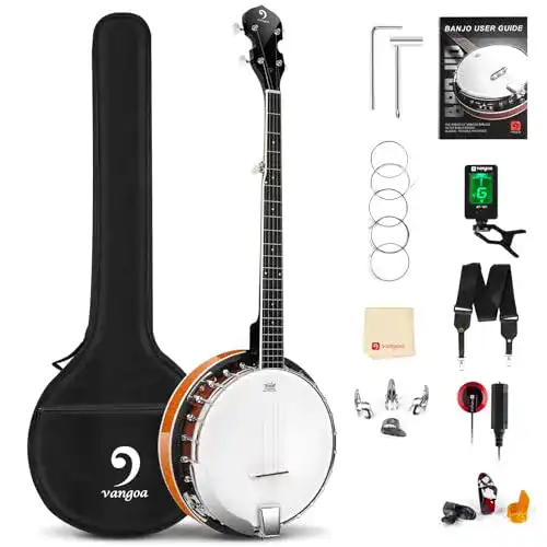 Vangoa 5-Saiten Banjo mit Remo Kopf und Solid Back