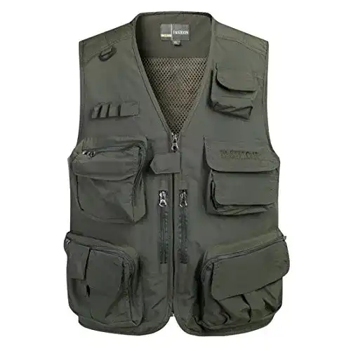 Anglerweste Cool&D für Herren Ärmellose Outdoor-Jacke mit Taschen