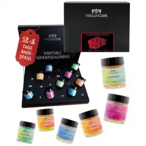 Adventskalender für Frauen mit Badesalzen von Hallingers Genuss Manufaktur