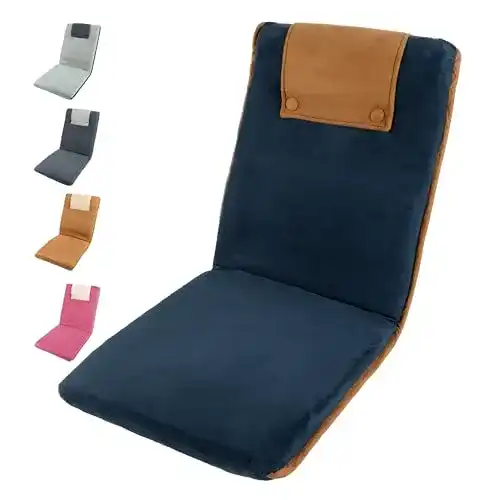 Bodenstuhl bonVIVO Easy II mit Rückenlehne und Sitzkissen für Outdoor