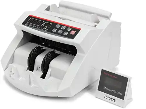 Geldzählmaschine mit Falschgelderkennung und LED-Displays