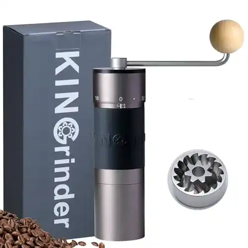 Handkaffeemühle Kingrinder K6 mit 200 einstellbaren Mahlgraden