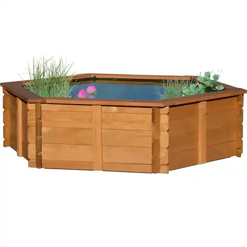 Hochteich dobar 29230FSCe Hexagon Gartenteich 330 Liter