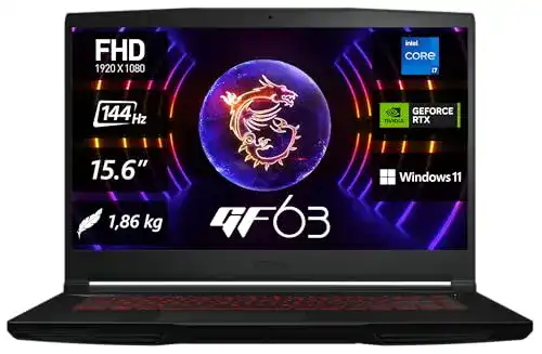 Gaming Laptop bis 1000 Euro MSI Thin GF63 12UCX-1011
