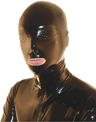 Latex Maske Mfmyee für Bondage und BDSM, Fetisch Kopfhaube