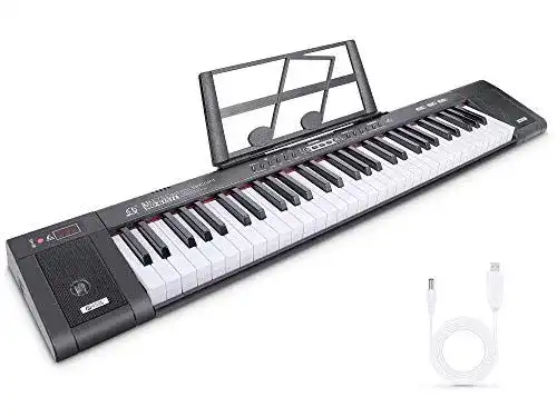RenFox Digital Piano – Elektronisches Klavier mit 61 Tasten