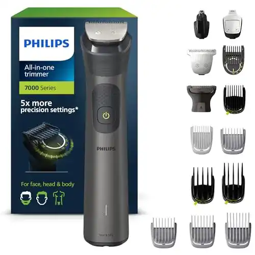 Philips Multigroom Series 7000 – All-in-One-Trimmer mit 15 Aufsätzen