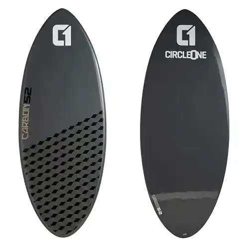 Skimboard Circle One 52 Zoll Kohlefaser Epoxy in Kobaltgrau