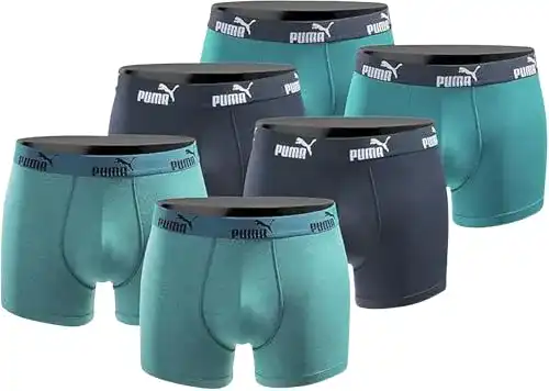 Puma Boxershorts Herren 6er Pack Basic Schwarz