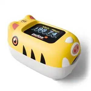 Pulsoximeter Pulox PO-230 für Kinder in Gelb zur Messung von SpO2 und Puls