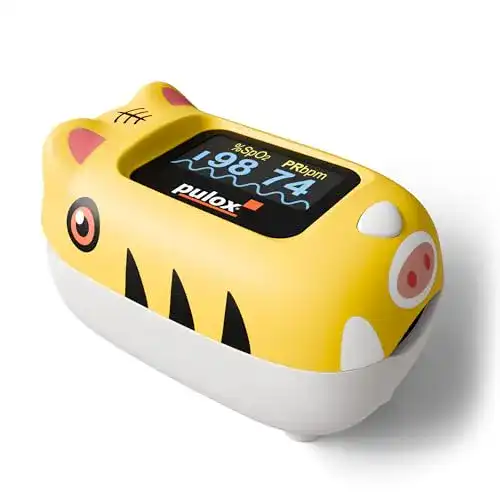 Pulsoximeter Pulox PO-230 für Kinder in Gelb zur Messung von SpO2 und Puls