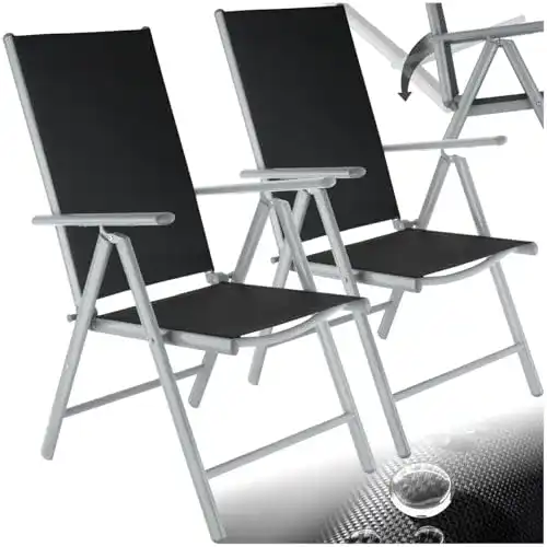 Klappstuhl Tectake Aluminium Gartenstuhl 2er Set
