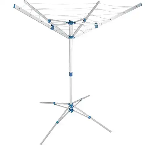 Camping Wäschespinne aus Aluminium von TecTake mit 4 Tragarme