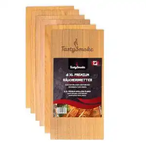 Räucherbrett aus Zedernholz für Grillen im 6er Set