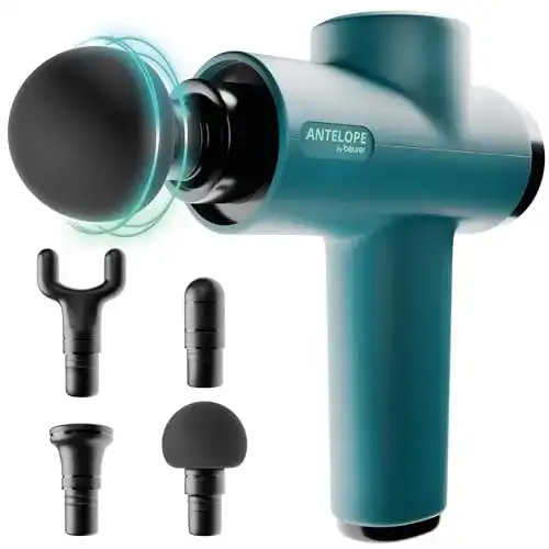 Beurer Antelope Boom Massagepistole Kompakte Massage Gun mit 4 Aufsätzen