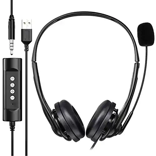 Newaner PC Headset für Büro USB und 3.5mm Anschluss