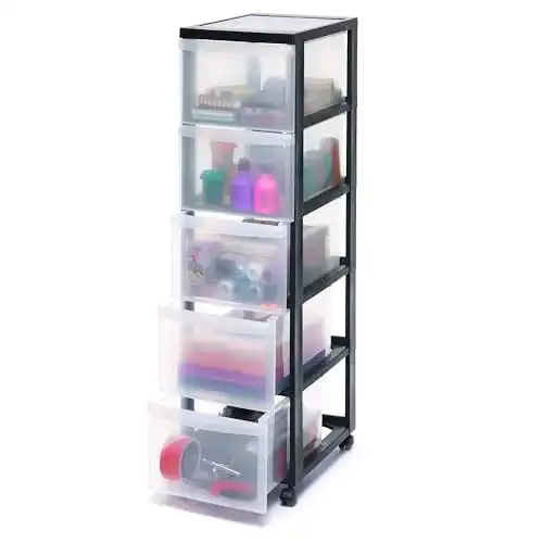Schubladenschrank Iris Ohyama Kunststoff-Schubladenbox mit 5 Schubladen