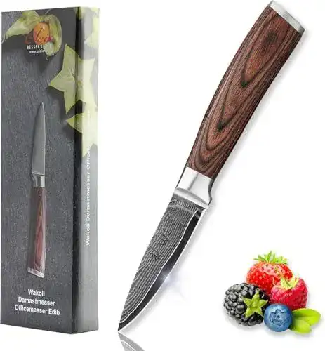 Wakoli Damastmesser EDIB Officemesser mit 8 cm Klinge