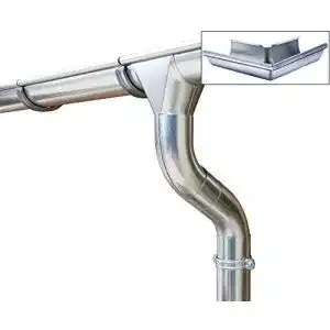 Dachrinne Zink S-Lon komplettes Set für Dachflächen bis 18,20 m