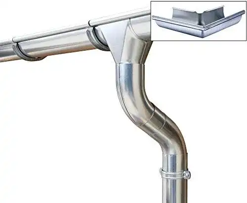 Dachrinne Zink S-Lon komplettes Set für Dachflächen bis 18,20 m