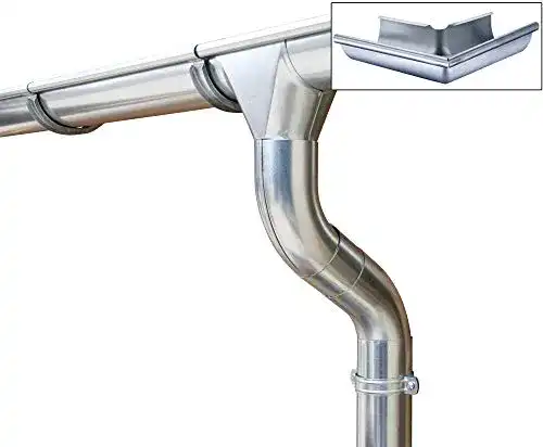 Dachrinne Zink S-Lon komplettes Set für Dachflächen bis 18,20 m
