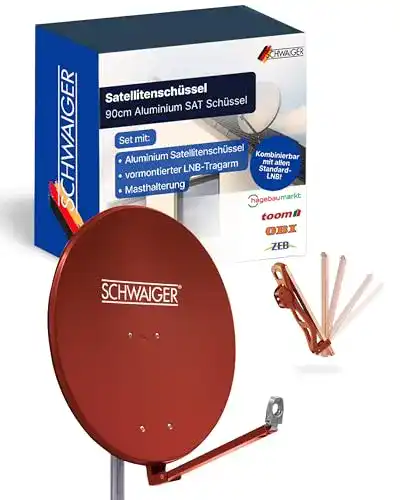 Schwaiger 265 Satellitenschüssel 88cm Aluminium Offset-Antenne