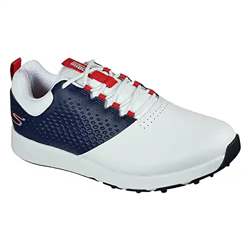 Skechers Herren Elite 4 Victory Golfschuh in Weiß und Marineblau