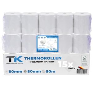 Thermopapier Thermalking 80mm x 80mm für Bondrucker