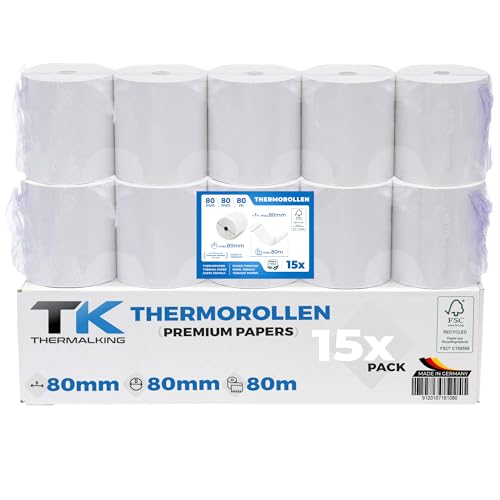 Thermopapier Thermalking 80mm x 80mm für Bondrucker