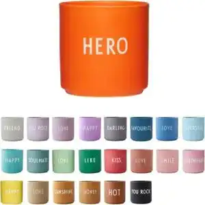 Kaffeetasse Design Letters Orange Hero Porzellanbecher für jeden Anlass