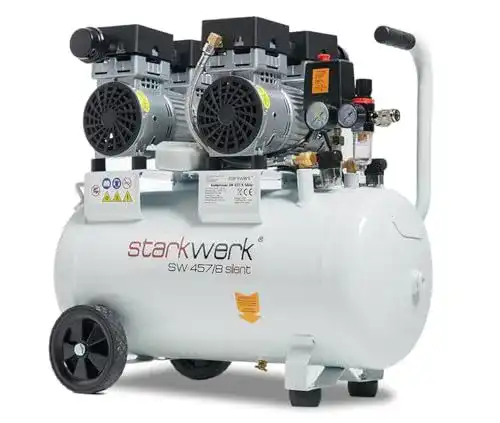 Ölfreier Flüsterkompressor Starkwerk SW 457/8 mit 69 dB