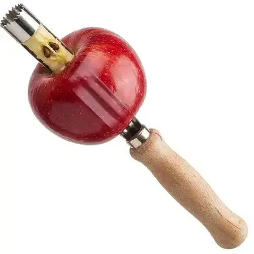 Apfelausstecher Menz Edelstahl Apfelentkerner mit Holzgriff
