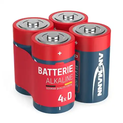Ansmann Alkaline Mono-Batterien D LR20 1,5V, 4 Stück