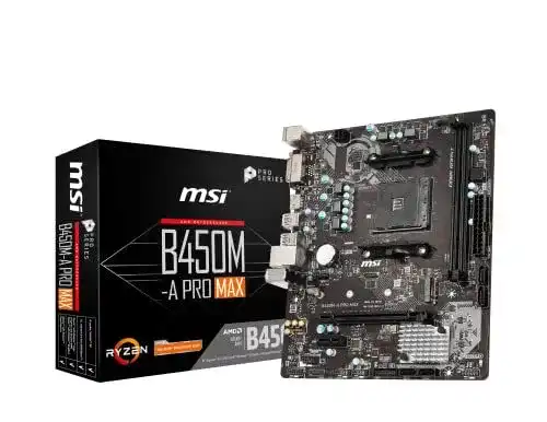 B450 Mainboard MSI B450M-A PRO MAX AMD AM4 DDR4 mit M.2 und USB 3.2
