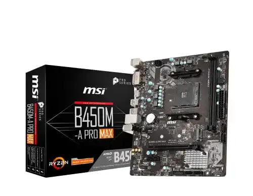 B450 Mainboard MSI B450M-A PRO MAX AMD AM4 DDR4 mit M.2 und USB 3.2