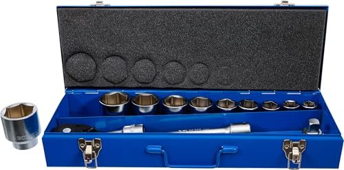 BGS Steckschlüsselsatz 14-teilig mit Metall-Leerkassette und Antrieb 20 mm