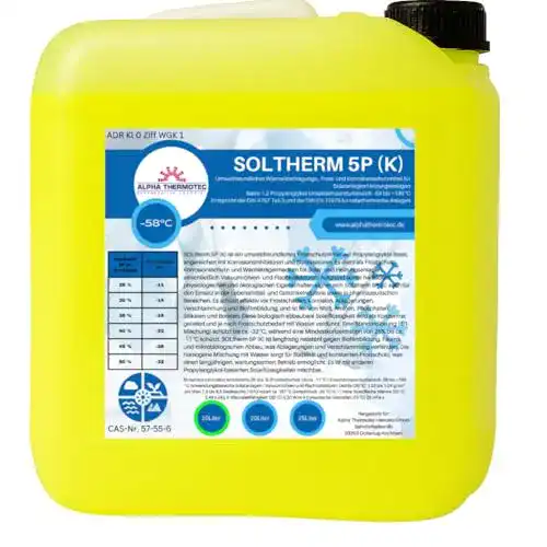 Solarflüssigkeit Alpha Thermotec 10 Liter Gelb Konzentration bis -58 °C