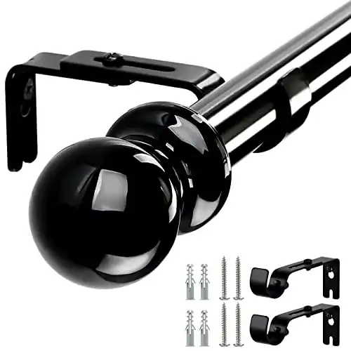 Harrms Ausziehbare Gardinenstange 76-369 cm für Innenräume