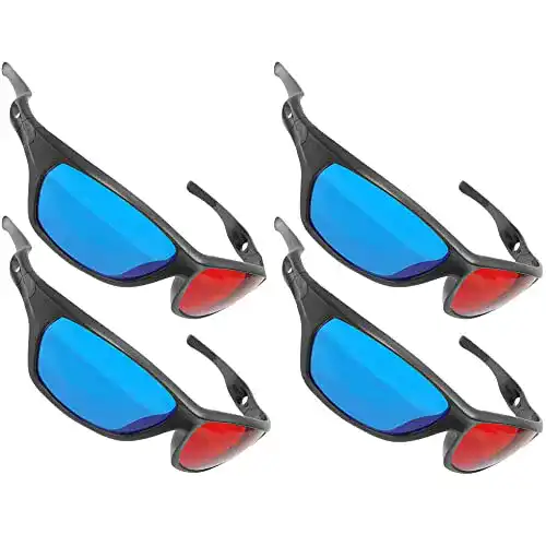 3D-Brille mit Anaglyphen-Technologie für Filme und PC-Spiele