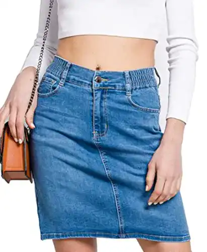 Jeansrock Van Der Rich mit elastischer Taille für Damen
