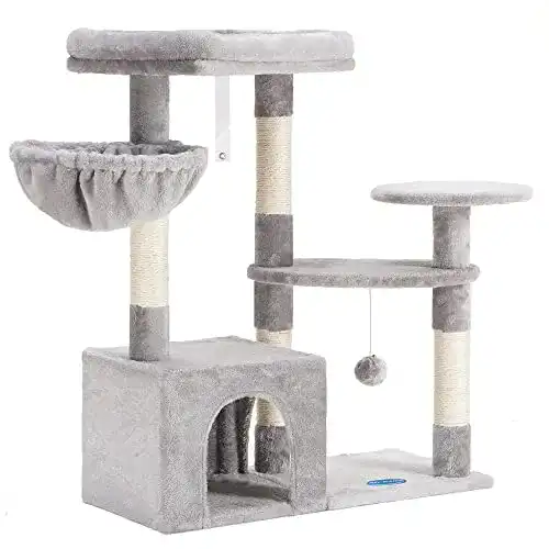 Kratzbaum Hey-Brother 83 cm für Katzen mit vielseitigen Funktionen