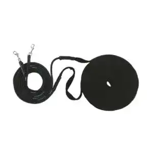 Doppellonge USG, schwarz, weich, 16 Meter