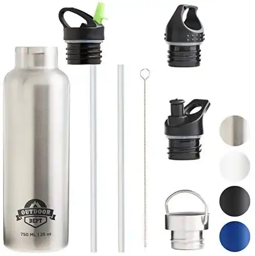 Fahrrad-Trinkflasche Edelstahl von Outdoor Dept – Isolierte Wasserflasche
