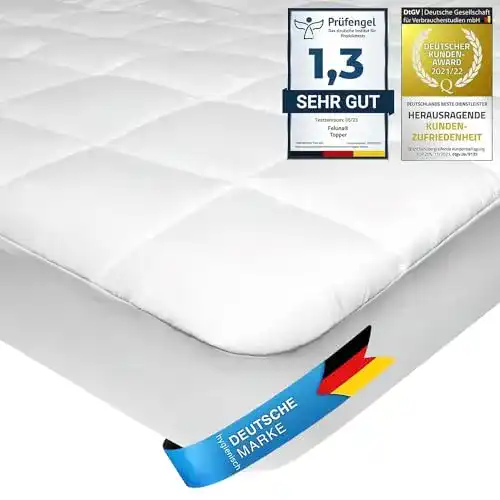 Mikrofaser Matratzen-Topper 90×200 von Feluna