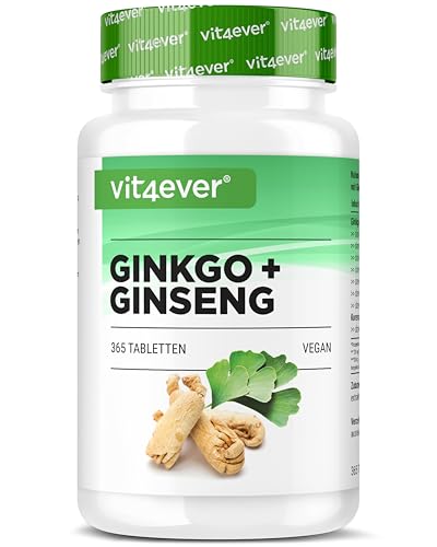 Ginkgo und Ginseng Kapseln von Vit4ever, 365 Stück