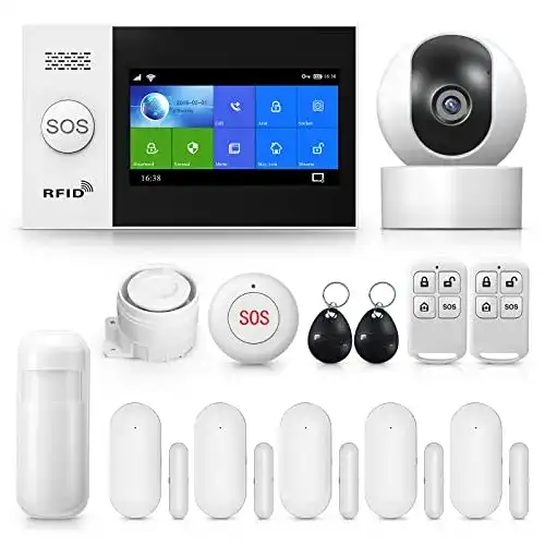 Alarmanlage mit Kamera PGST – 14 Teile WLAN Smart 4G System