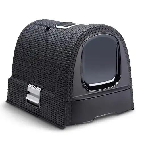 Katzentoilette Curver Petlife mit Deckel und Schubladensystem