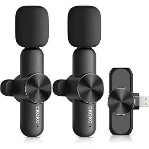 CKOKC Lavalier Mikrofon – Kabelloses Mini Mikrofon für iPhone und iPad